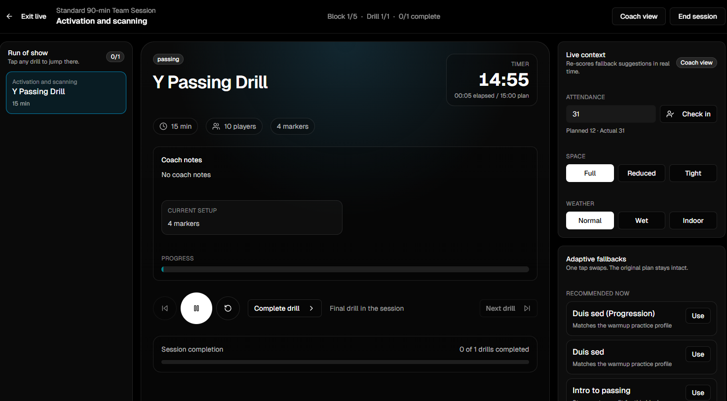 Live Session Delivery